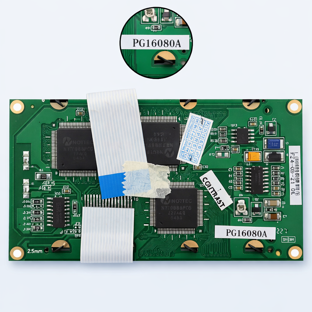 PCB close-up with NEOTEC ICs POWERTIP PG16080A - Image 1