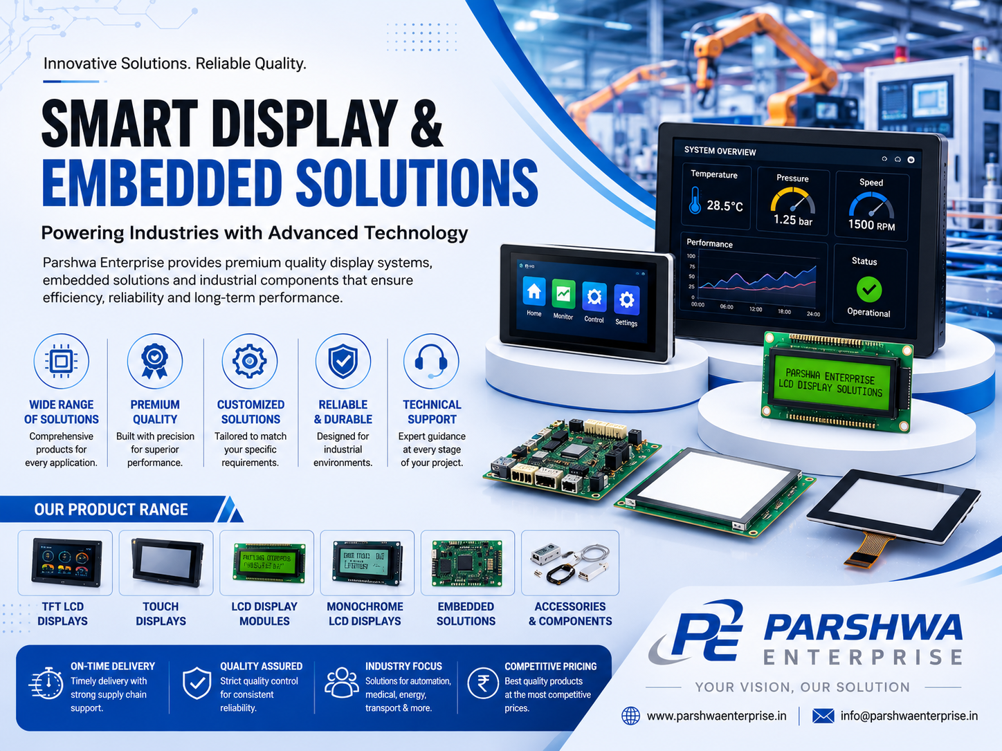 How to choose the right industrial display for industrial applications