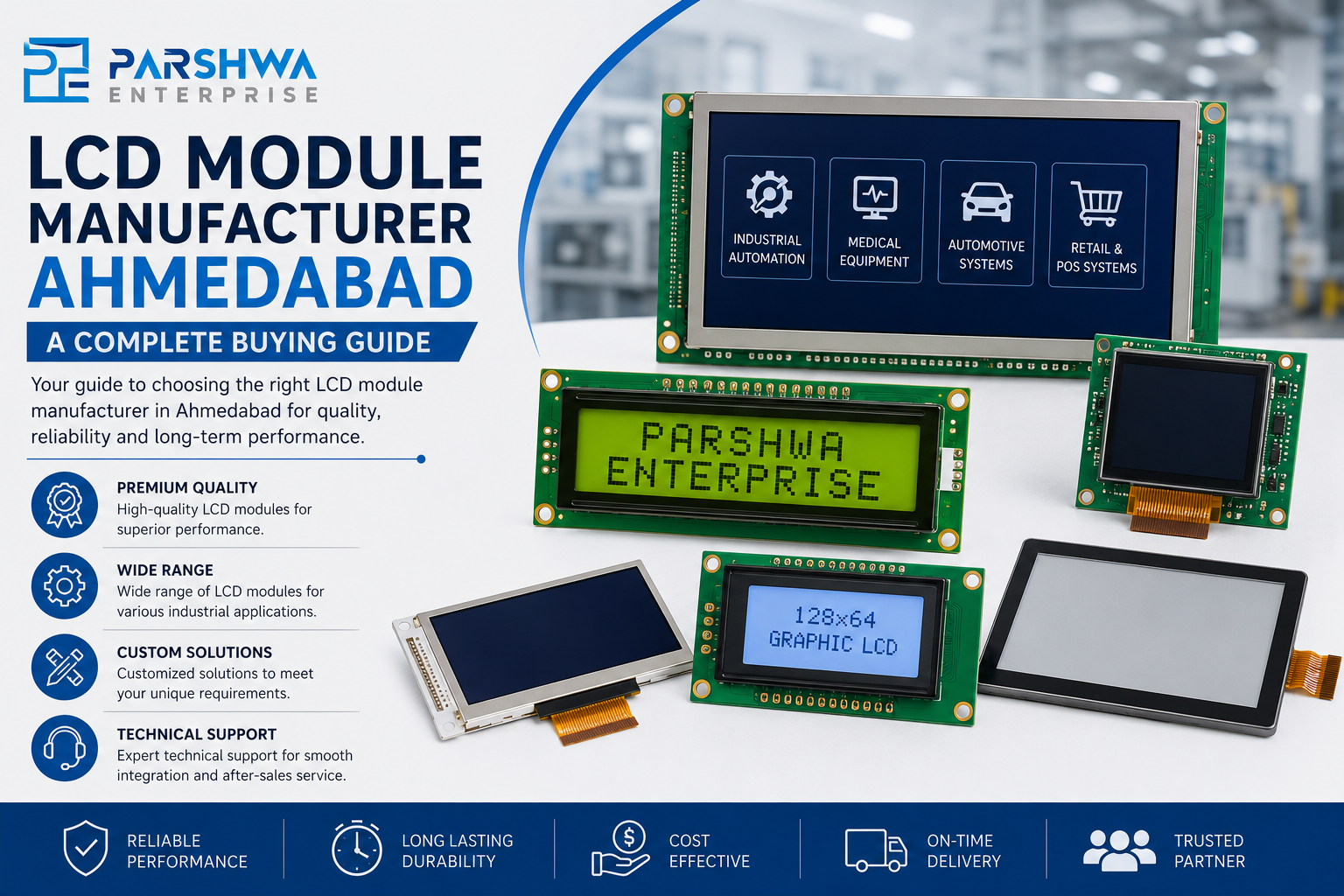 LCD Module Manufacturer Ahmedabad providing quality LCD modules and display solutions